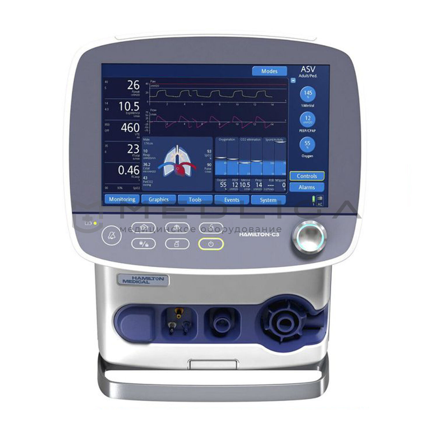Аппарат ИВЛ Hamilton C3 - купить в Москве по выгодной цене на MEDLIGA