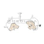 Mindray HyLED X9/X9, Конструкция светильника: Потолочный двухкупольный, MEDLIGA Mindray HyLED X9/X9, Конструкция светильника: Потолочный двухкупольный