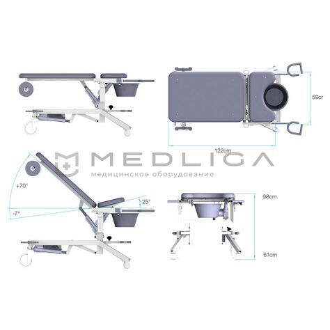 Смотровое гинекологическое кресло Lojer Afia 4062, 2